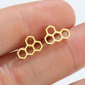 Petite Honeycomb Stud Earrings